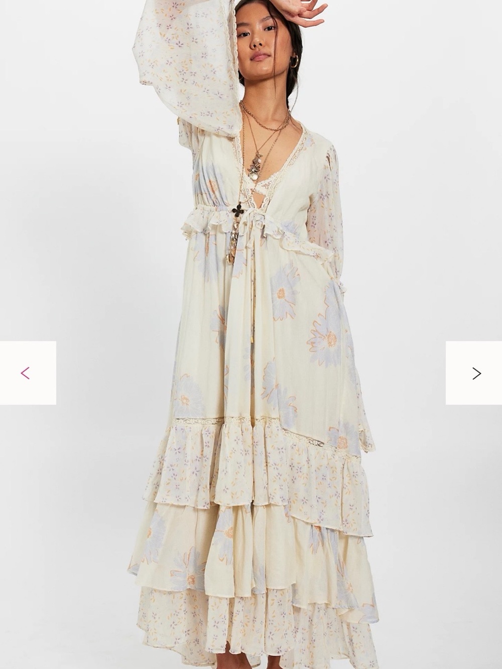 Free People Calypso Maxi dress in tea combo - Picture 2 of 5